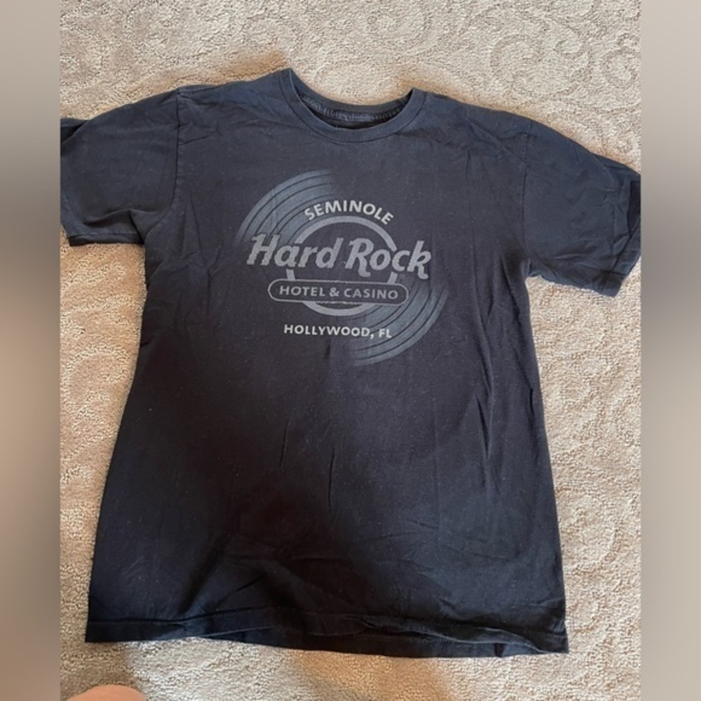 Hard Rock Seminole Tee Shirt Size Medium Black